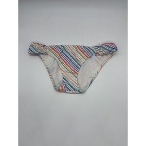 VICTORIA'S SECRET BEACH SEXY WHITE MULTI-STRIPED BOTTOM M Medium